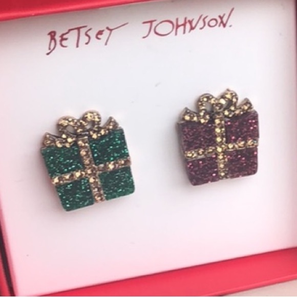 New Betsey Johnson Christmas Present Mismatched Stud Earrings - Picture 9 of 12